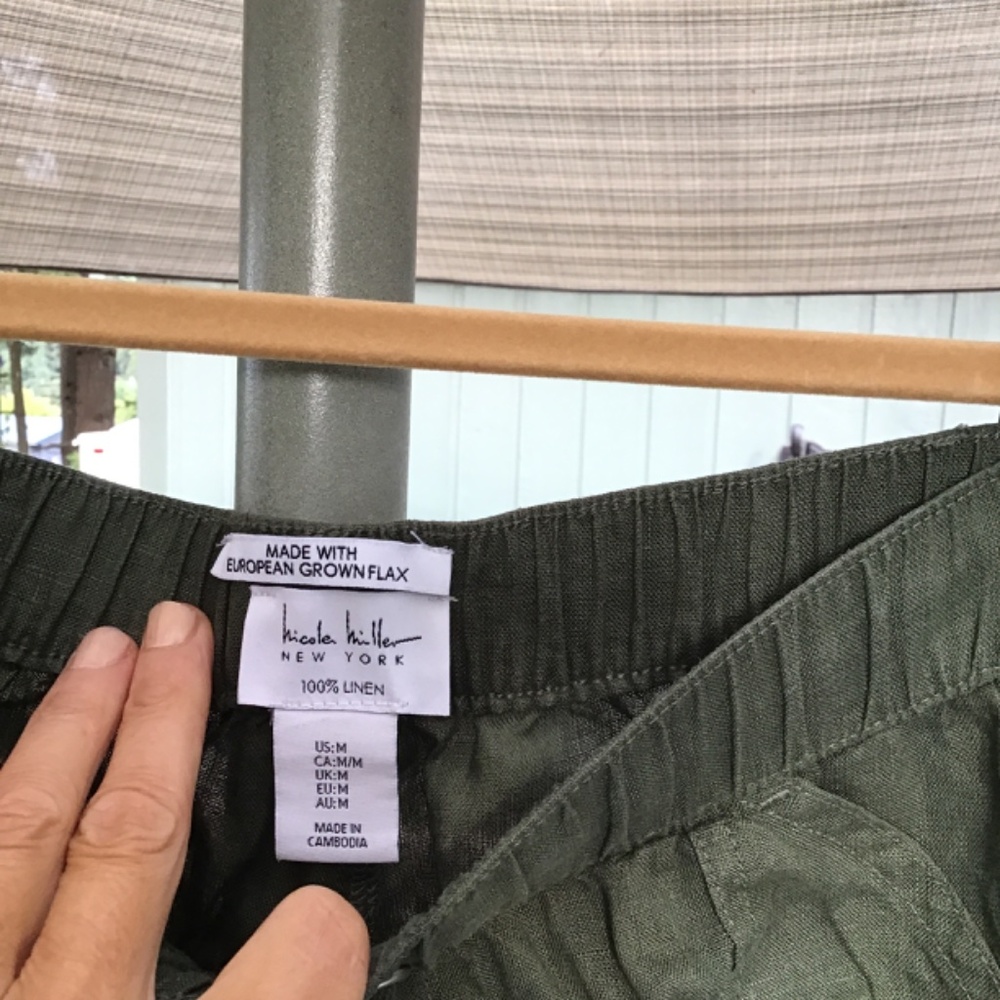 Nicole Miller Linen Joggers - Picture 5 of 7